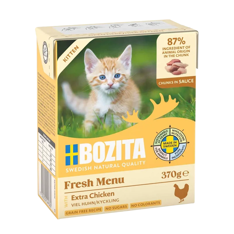 Bozita Katt Bitar i Sås med Kyckling Kitten - 370 G