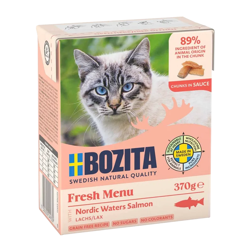 Bozita Bitar i Sås med Lax - 370 G