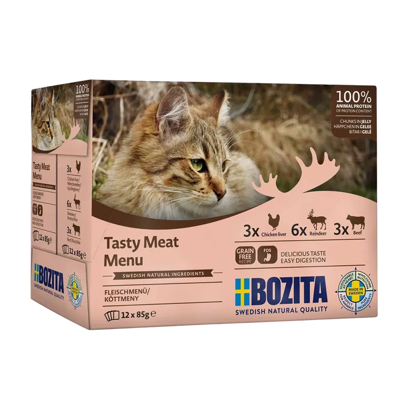 Bozita Katt Kött i Gelé Multibox - 12x85 G