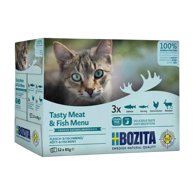 Bozita Feline Meat & Fish in Sauce Multibox - 1.02KG
