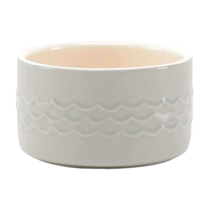 Scruffs Icon Pet Saucer - Cream - 13 CM