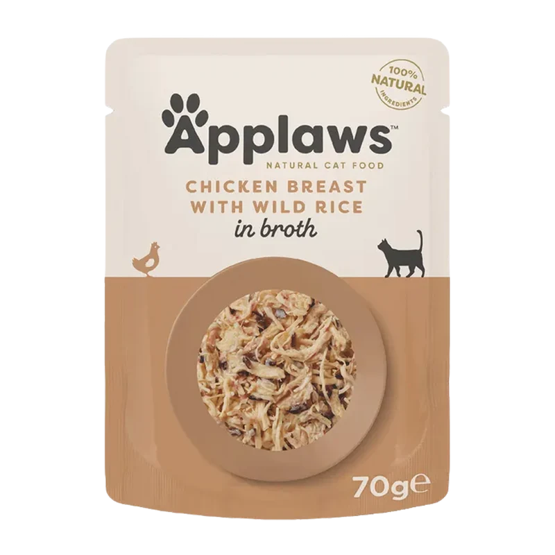 Applaws Katt Påse Chicken & Wildrice - 12X70 G