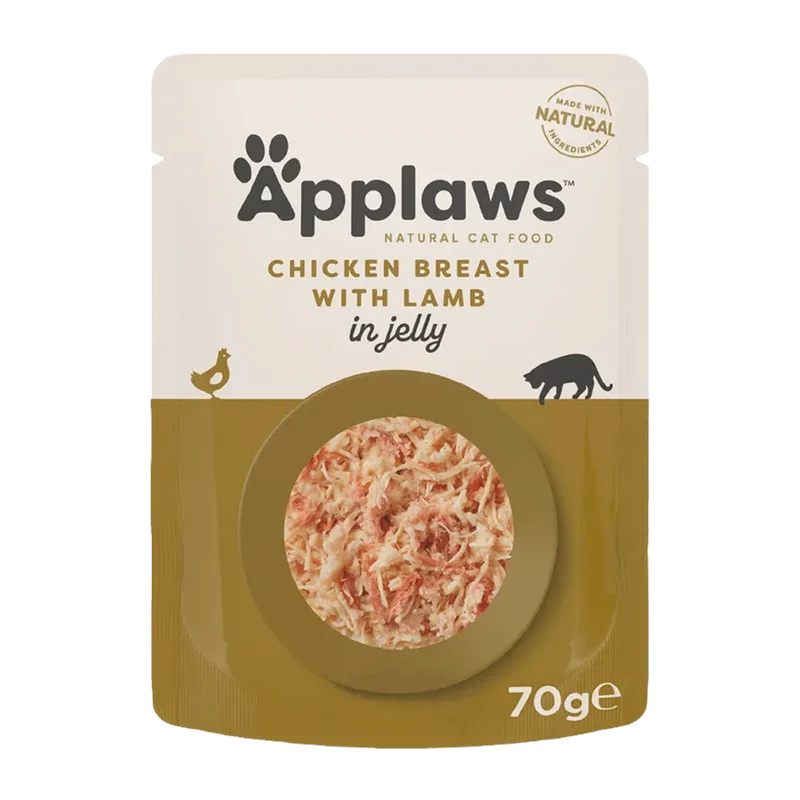 Applaws Katt Påse Kyckling + Lamm Gelé - 70 G