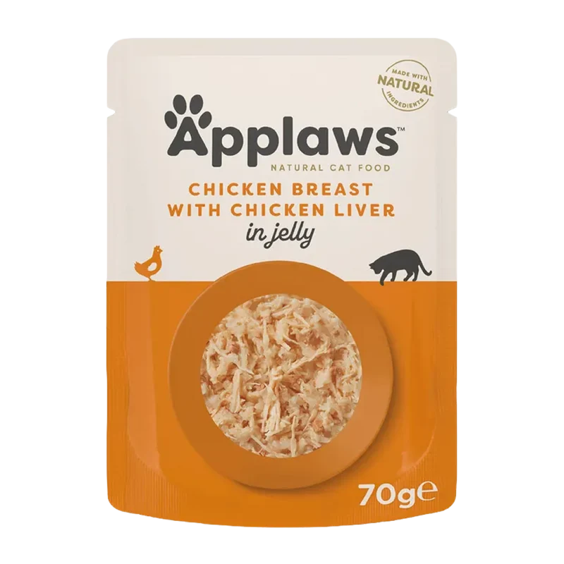 Applaws Katt Påse Kyckling + Lever Gelé - 70 G