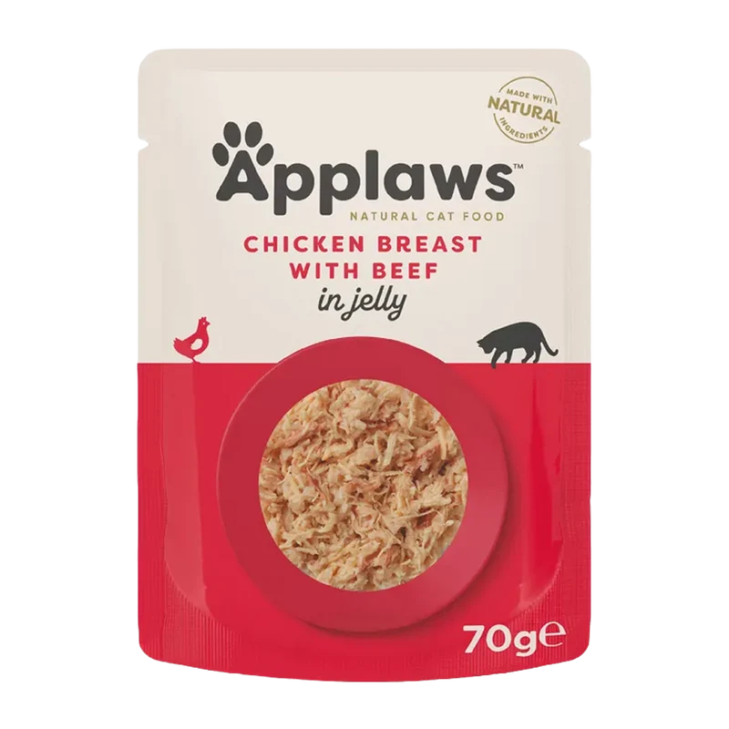 Applaws Katt Påse Kyckling + Nöt Gelé - 70 G