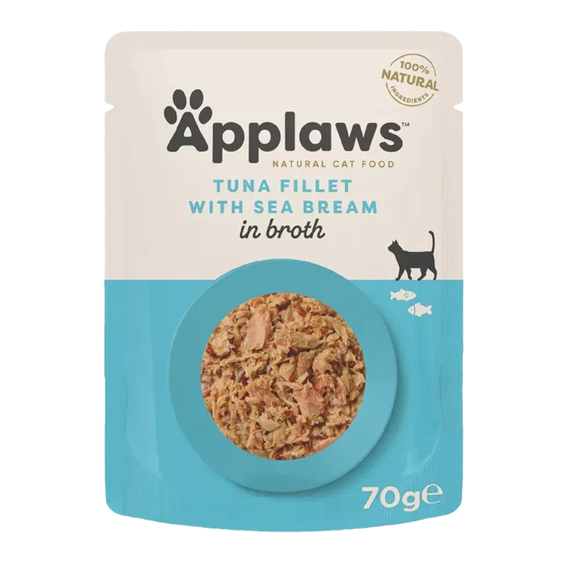 Applaws Katt Påse Tuna & Seabream - 70 G