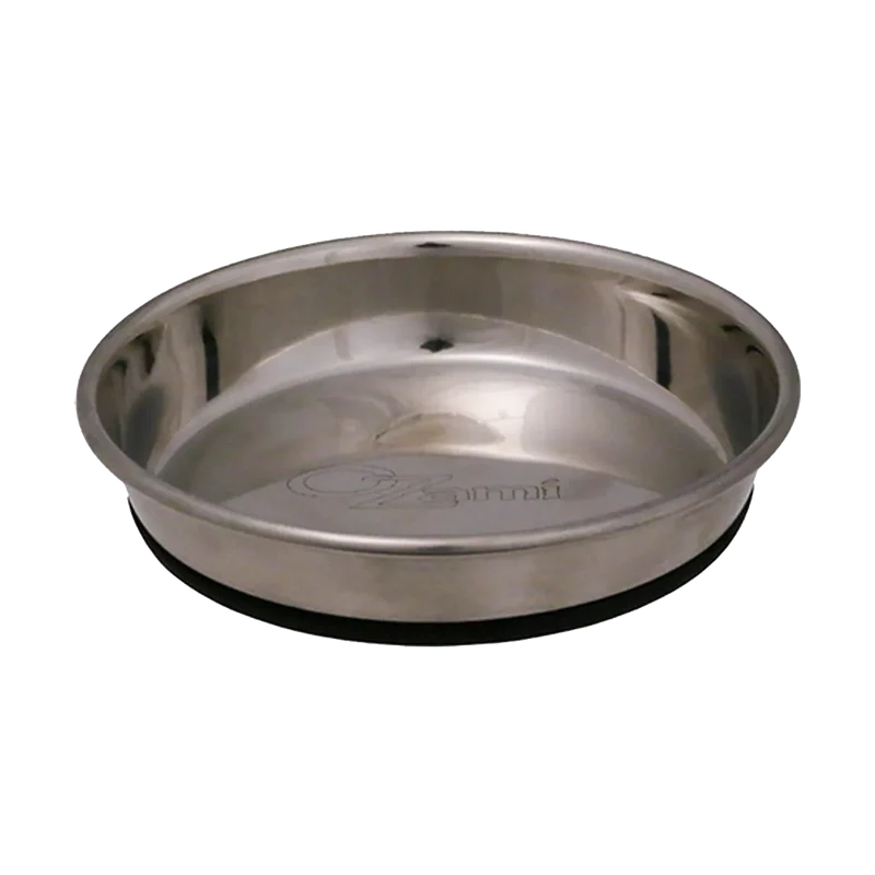 Kattskål Rostfri Antislip Svart - 350ml