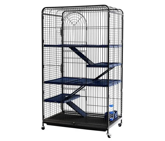 Cage Hydrangee Pour Chinchilla/furet 79x51x140cm (31x20x55") Gris