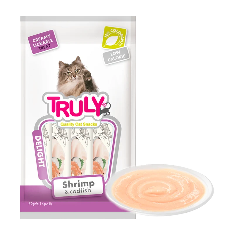 Truly Cat Creamy Lickable Shrimp & Codfish - 70 G