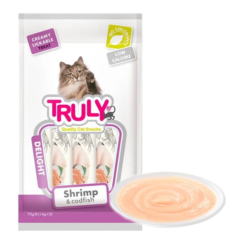Truly Cat Creamy Lickable Räkor & Torsk - 70 g