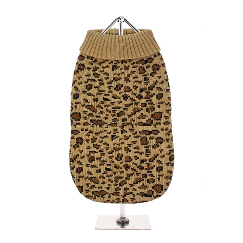 Stickad Hundtröja - Leopard