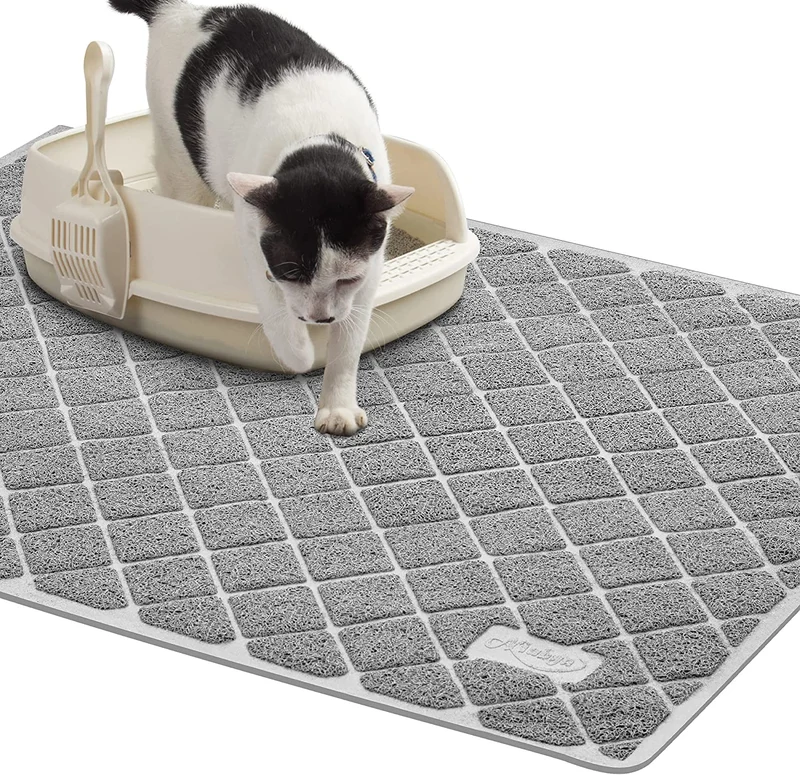 Waterproof Non-Slip Cat Litter Mat (Soft & Easy Clean)
