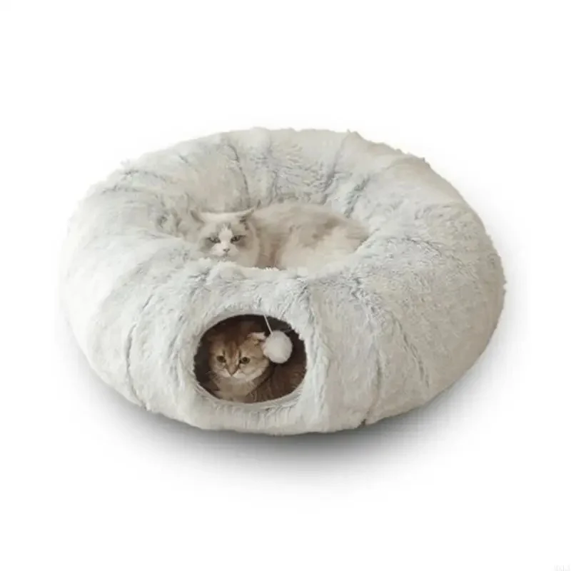 Kattsäng med tunnel – mjuk sovplats & lek för katt