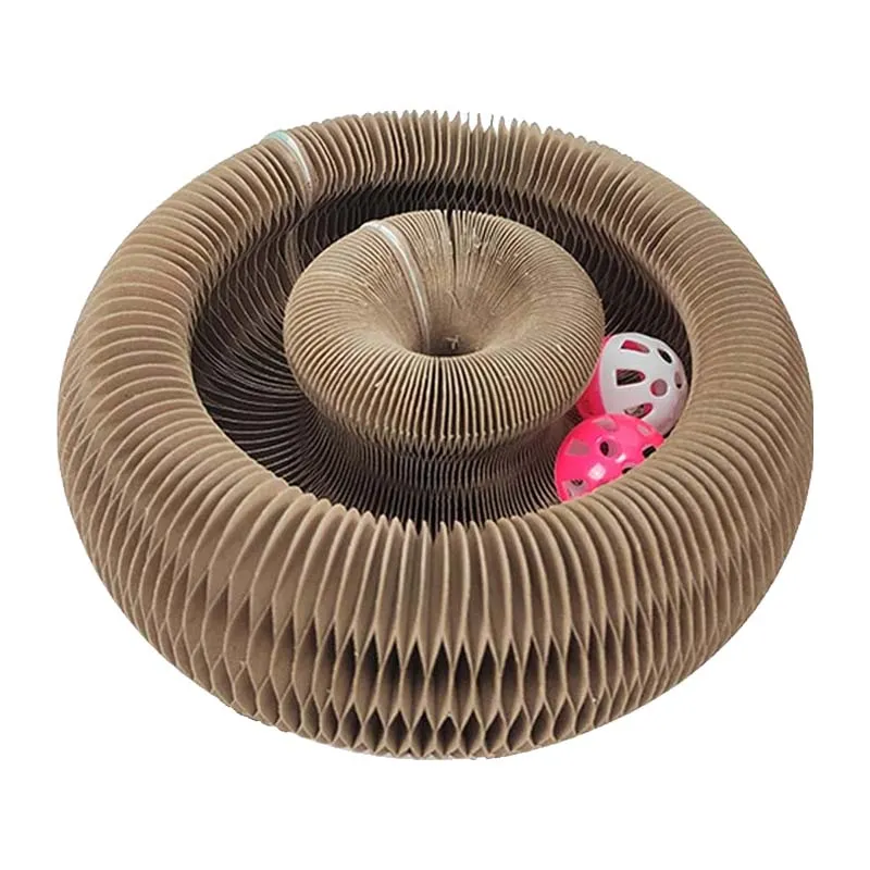 Klösleksak katt – bollbana & vikbar design