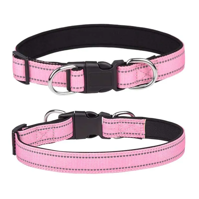 Hundhalsband i nylon med reflex – säkerhet i mörker