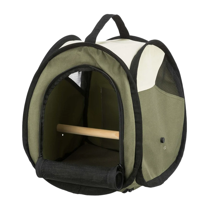 Transportbur fågel nylon med sittpinne 27x27x32 cm