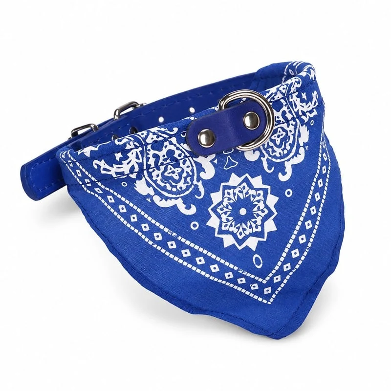 Hundhalsband med bandana och paisleymönster