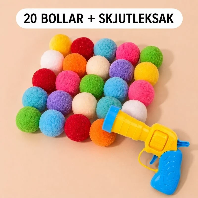 Aktiveringsleksak med bollskjutare för katt