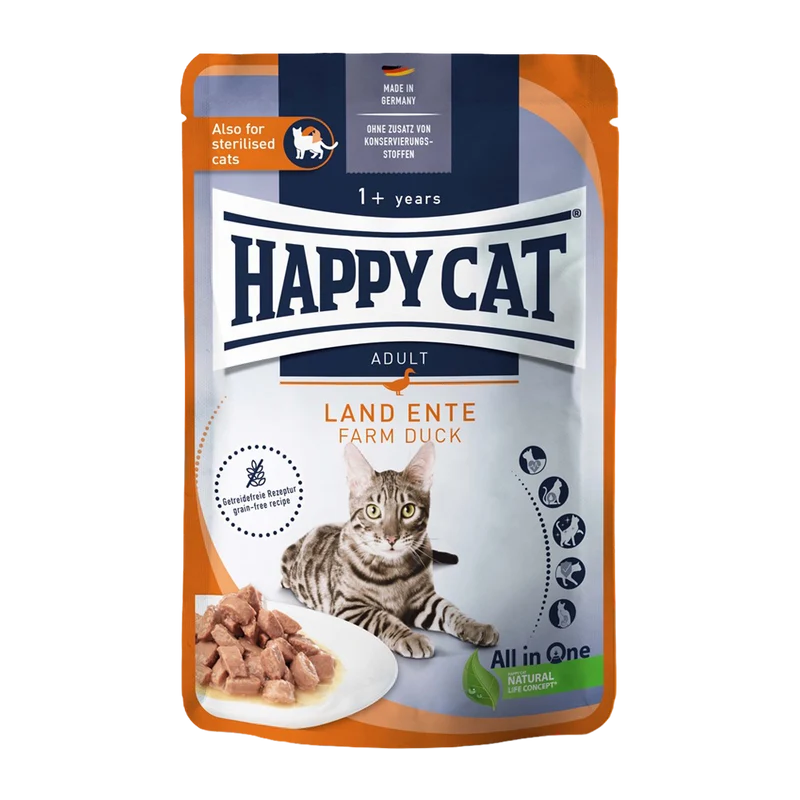 Happycat Våt/Sås Anka - 85 G
