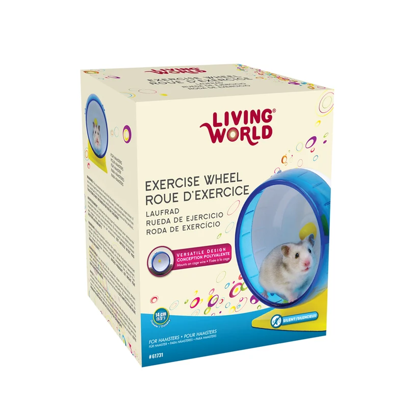 Roue d’exercice Living World pour hamsters, 14 cm (5,5 po)