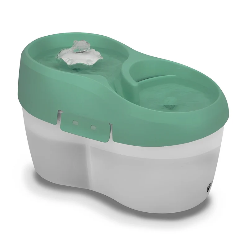 H2o Tornado, Fontaine / Abreuvoir Pour Chat (2 Litres) Vert Sauge Sur Blanc