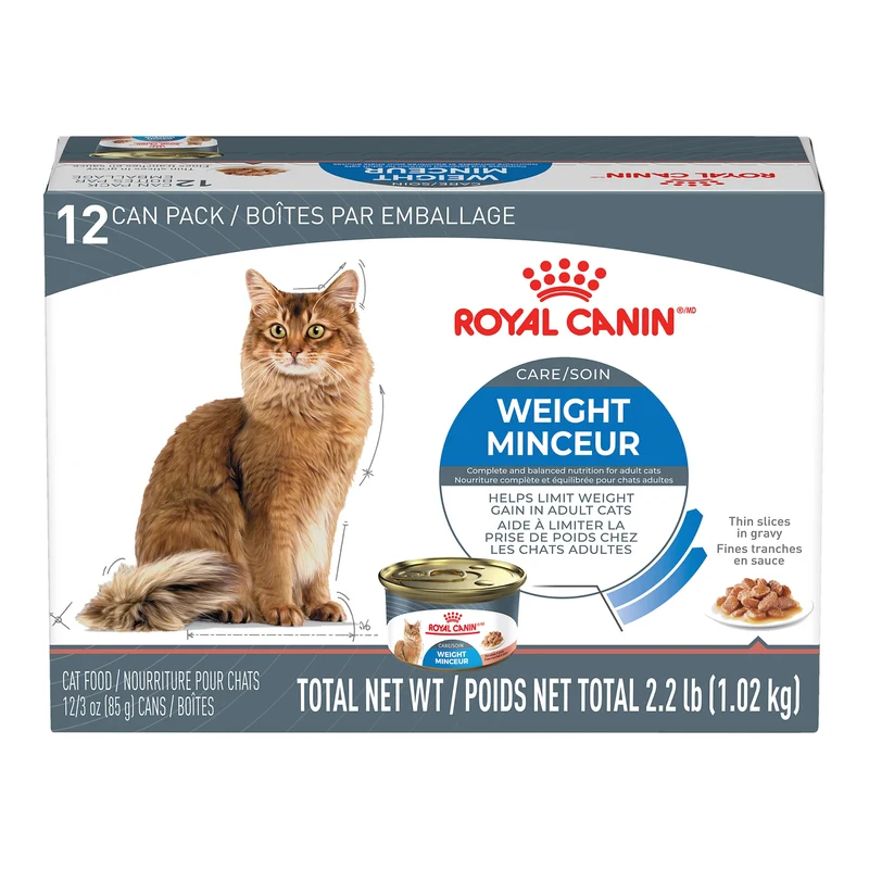 Royal Canin Soin Minceur pâté en sauce - Emballage de 12 boîtes, 85 g, (3 oz)