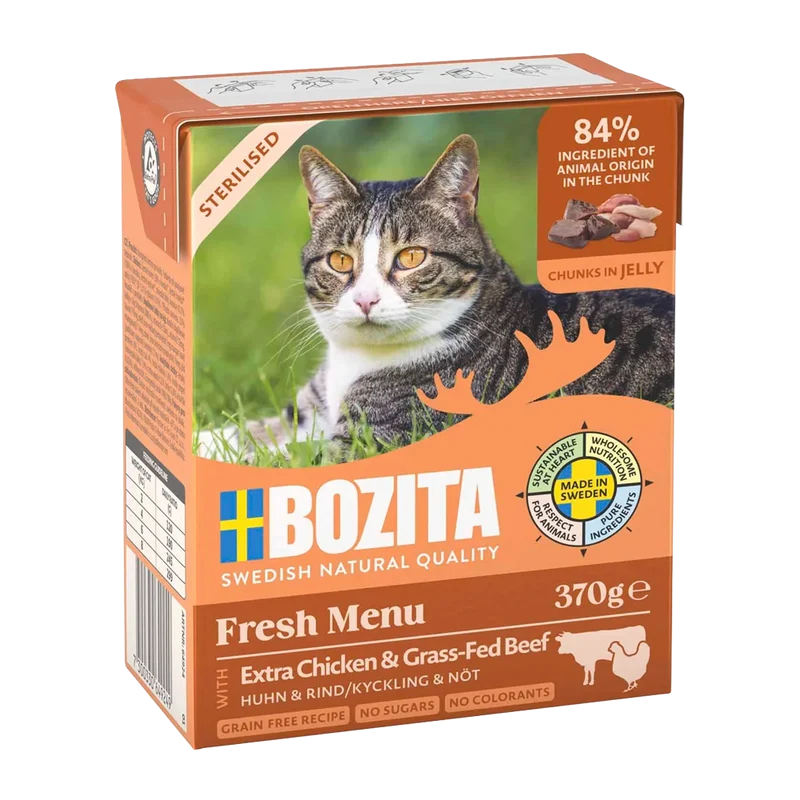 Bozita Cat Sterilised Chick & Beef In Jel Tetra - 370 G