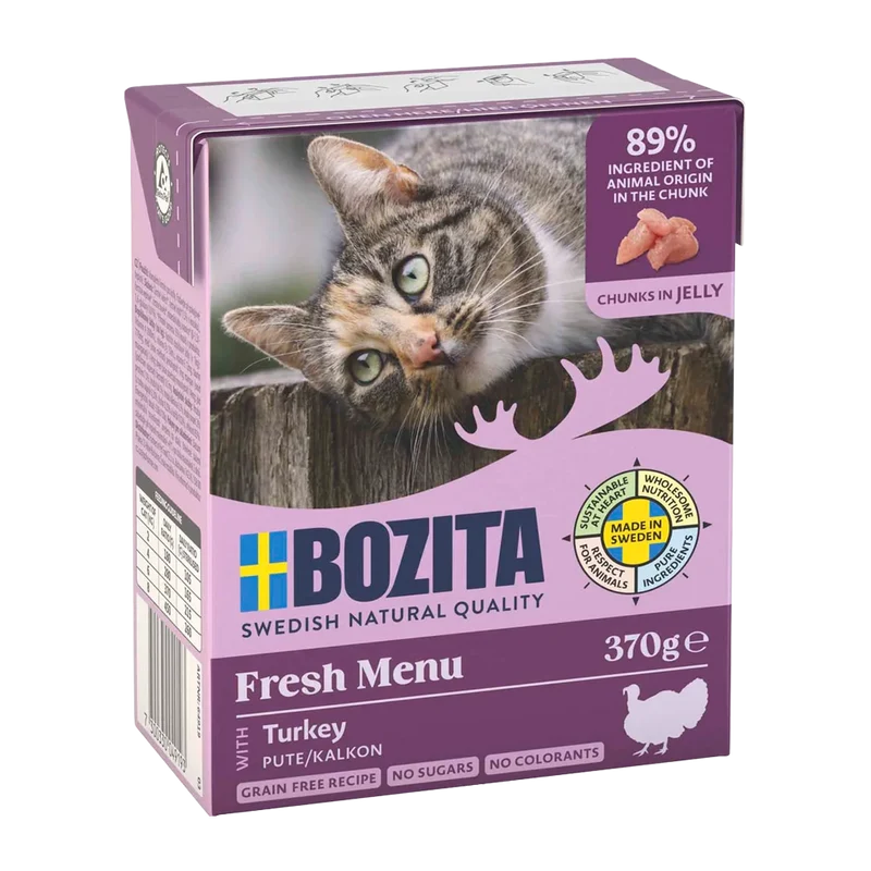 Bozita Bitar i Gelé med Kalkon - 370 G