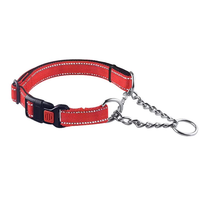 Hundhalsband halvstryp – säkerhetslås & reflexdetaljer