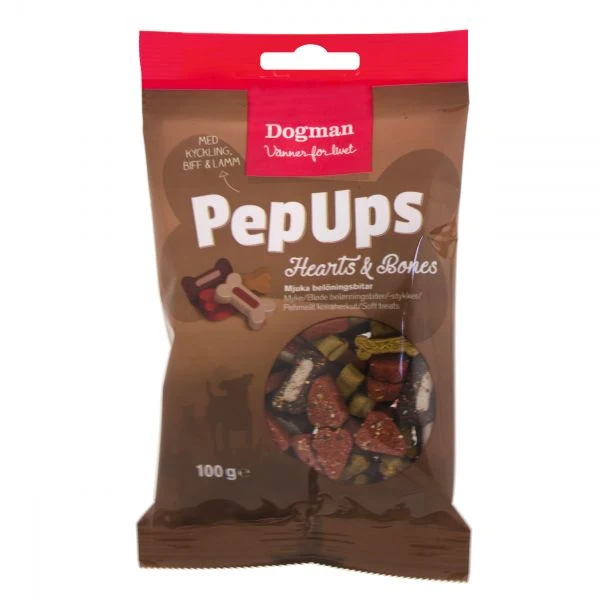 Dogman PepUps Hearts o Bones