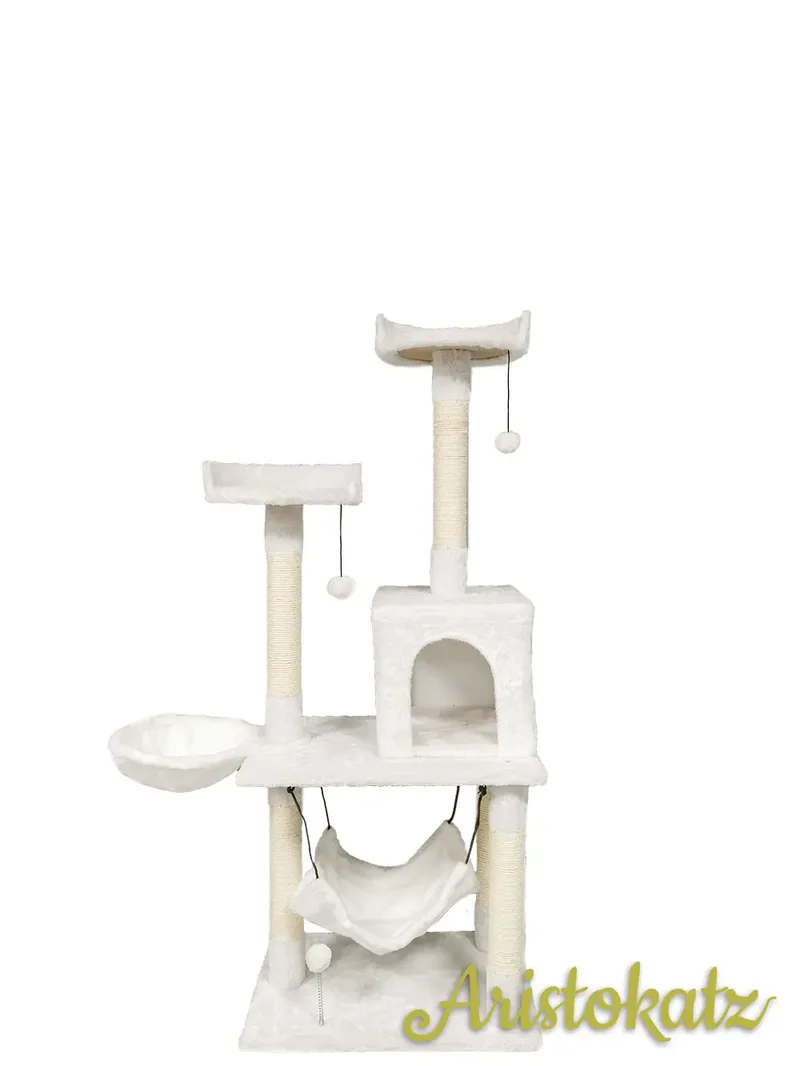 Aristokatz Arbre à chat 55″ (140 cm) Blanc