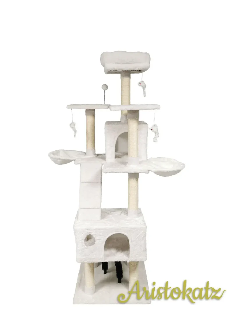Aristokatz Arbre à chat 72″ (182 cm) Blanc