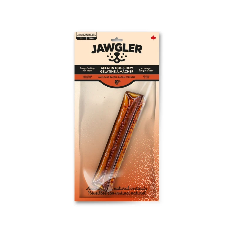 Jawgler Gâterie De Gélatine à Mâcher - Bacon & érable, Très Grand