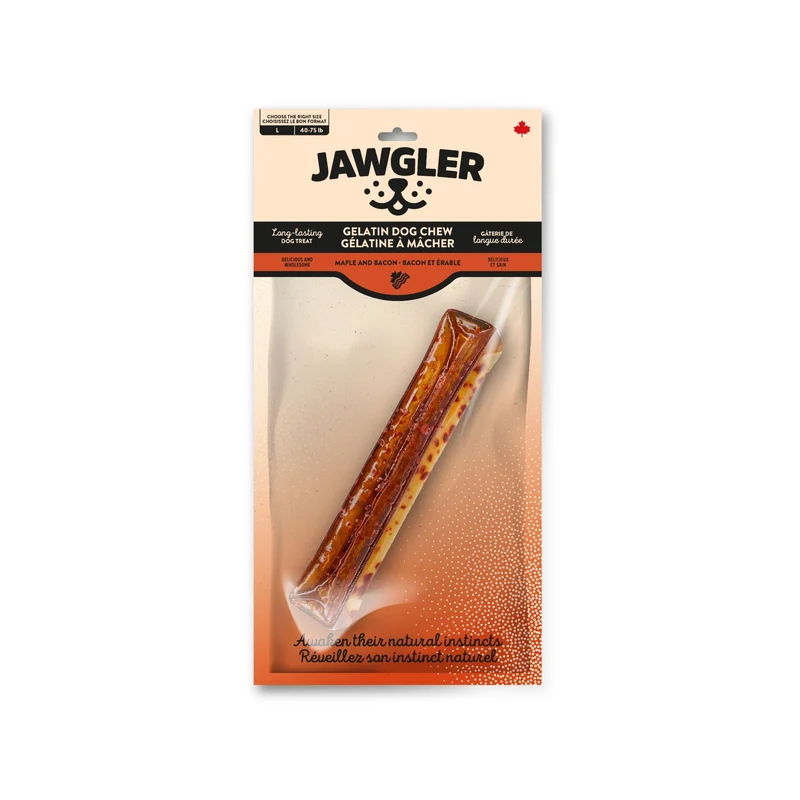 Jawgler Gâterie De Gélatine à Mâcher - Bacon & érable, Grand