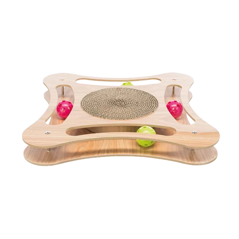 Aktivetetsleksak med Utbytbar Pappklös Trä - 35x4x35 CM