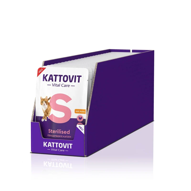Kattovit Vital Care Sterilised med kyckling för katter 24 x 85 g