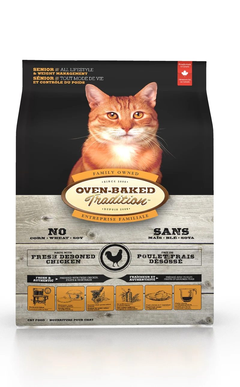 Obt Nourriture Sèche Pour Chat Sénior / Contrôle Du Poids - Poulet 10 Lb