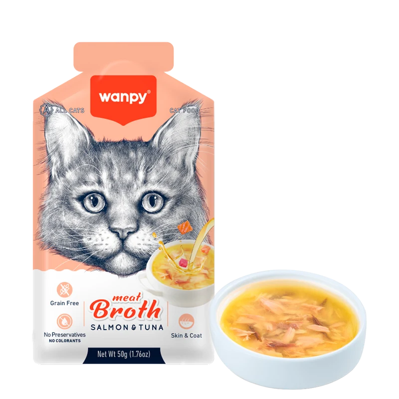Wanpy Cat Meat Broth Tuna & Salmon - 50 G