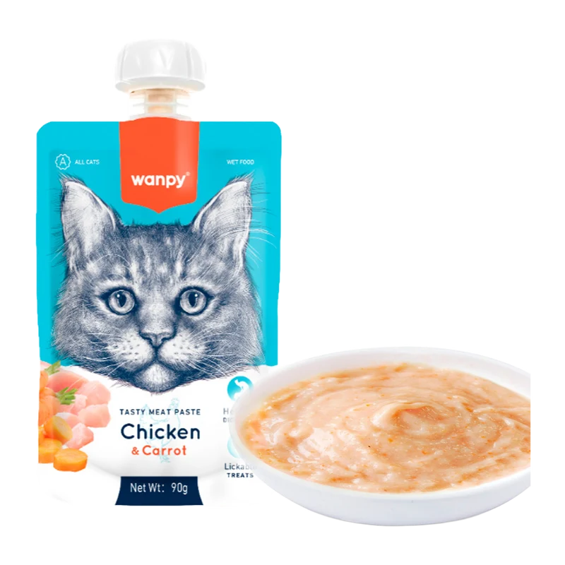 Wanpy Cat Tasty Meat Paste - Chicken & Carrot - 90 G