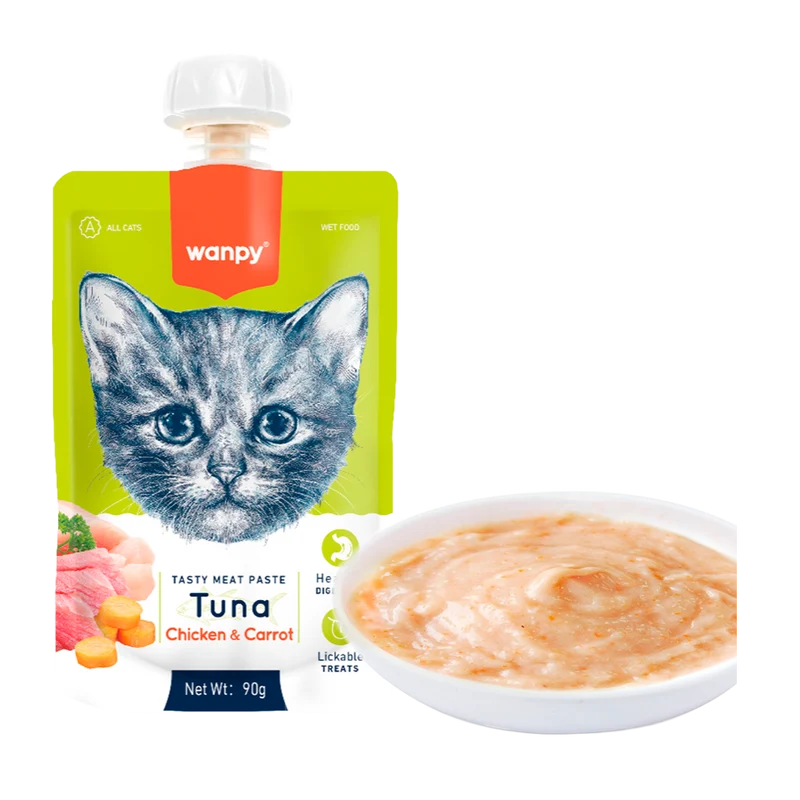 Wanpy Cat Tasty Meat Paste - Tuna With Chicken & Carrot - 90 G