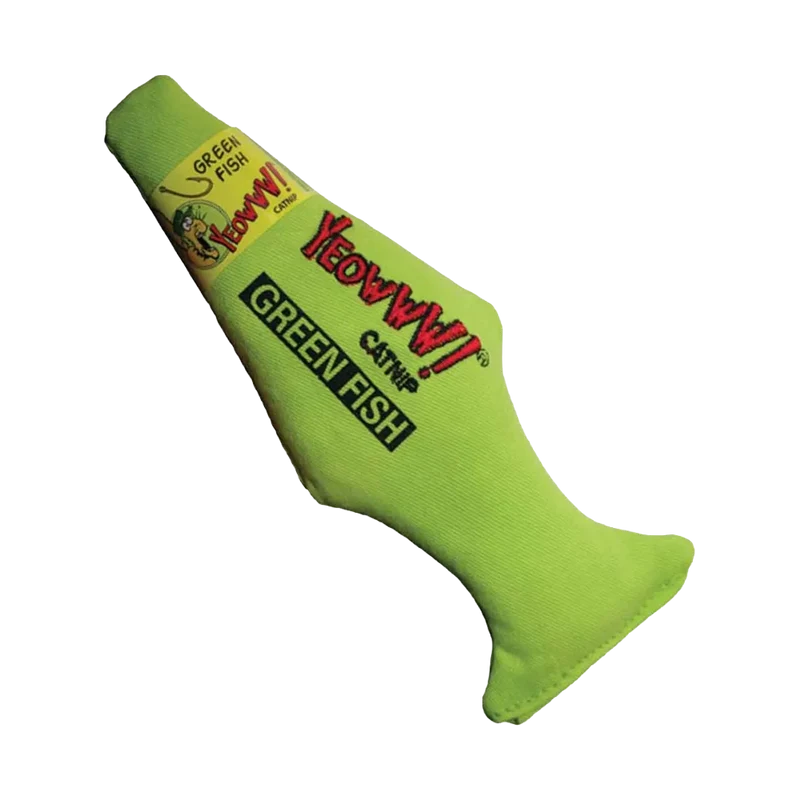 Yeowww Catnip Grön Fisk - 18CM