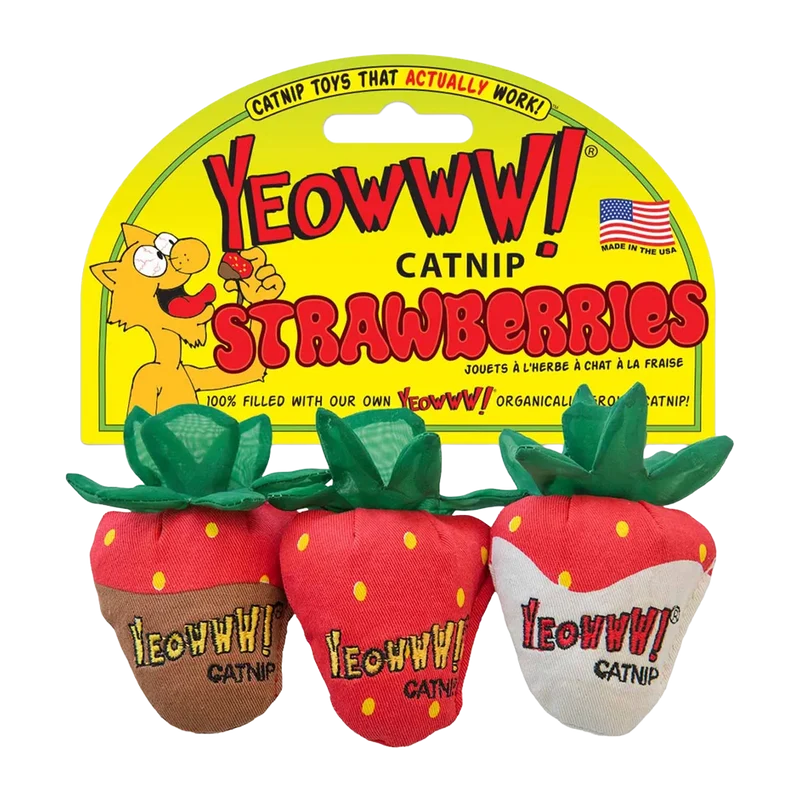 Yeowww Catnip Jordgubbe Mix - 3 ST