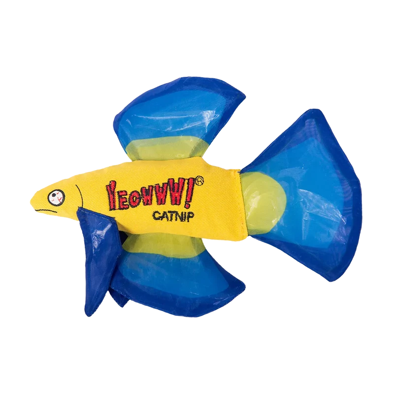 Yeowww Catnip Mo Betta Fish Blue - 16,5x12,7x2,5 CM