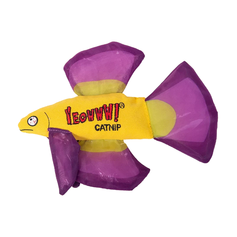 Yeowww Catnip Mo Betta Fish Purple - 16,5x12,7x2,5 CM