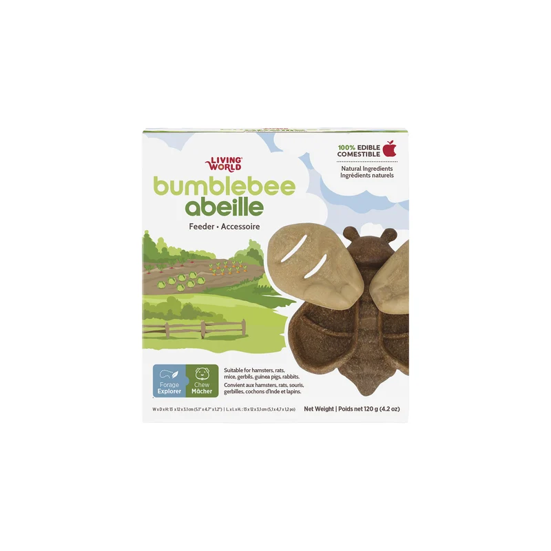 Accessoire de nourrissage comestible Living World, Abeille, brun, 120 g (4,2 oz)