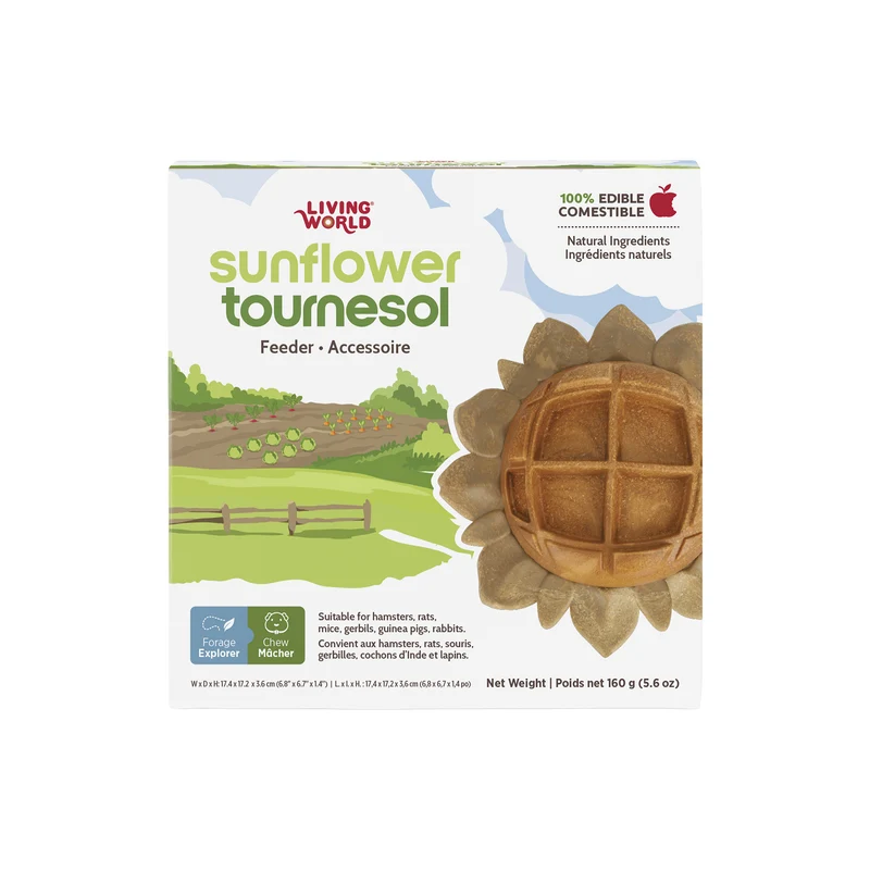 Accessoire de nourrissage comestible Living World, Tournesol, orange, 160 g (5,6 oz)