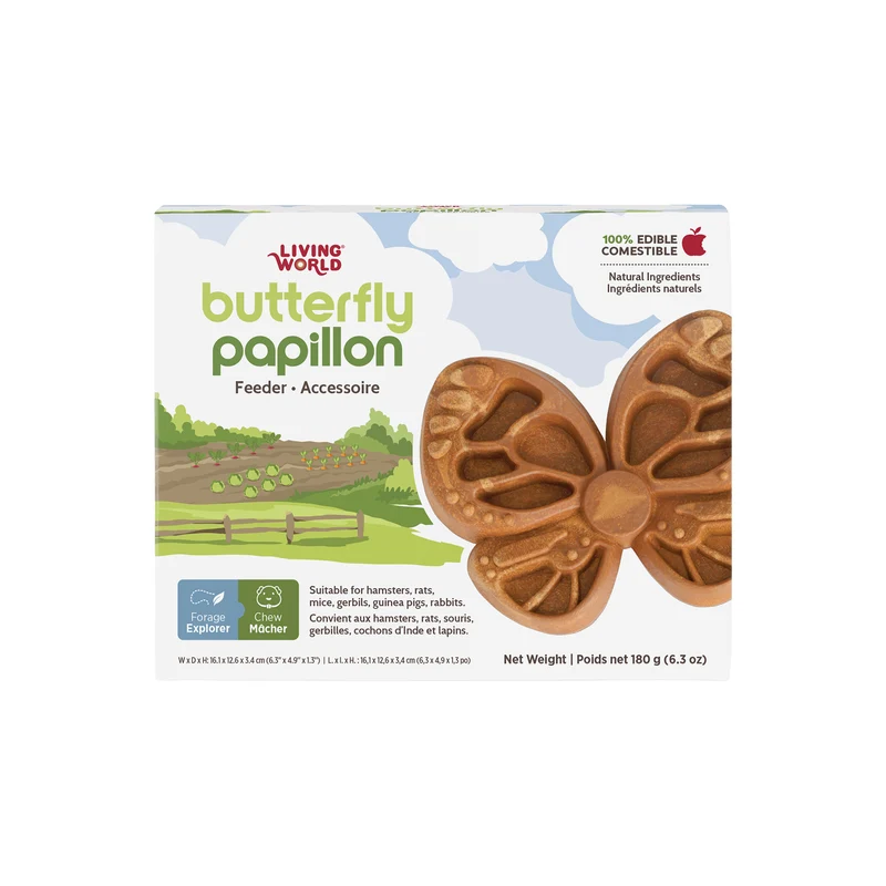 Accessoire de nourrissage comestible Living World, Papillon, orange, 180 g (6,3 oz)