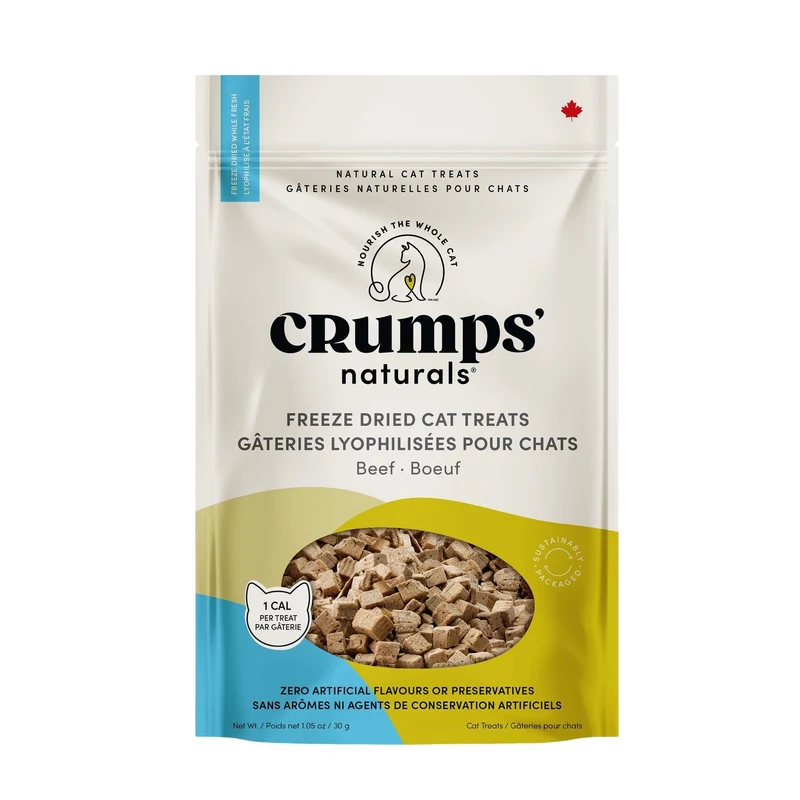 Crumps' Naturals Gâteries Pour Chat, Boeuf Lyophilisé 30g