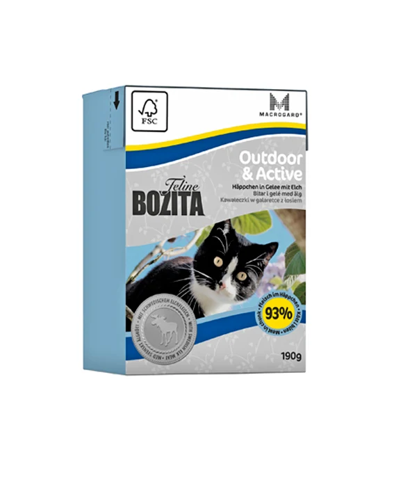 Bozita Cat Wet Food Box Jelly Outdoor & Active