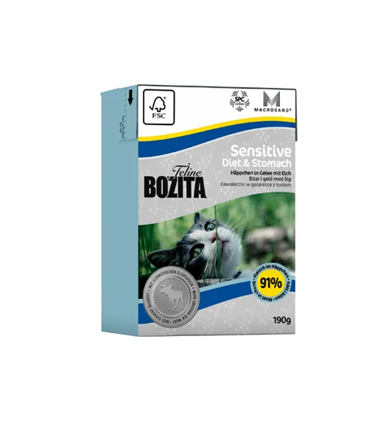 Bozita Cat Wet Food Box Jelly Sensitive Diet & Stomach